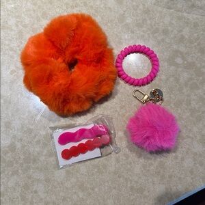 Sephora Orange and Pink Hair Accessories Set